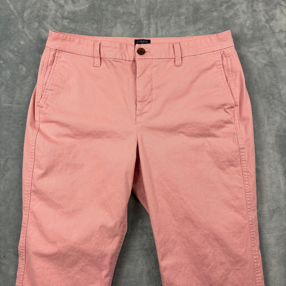 J.Crew Pink/Salmon High-Rise Girlfriend Chino Cropped Pants Women 10 Barbiecore - Picture 8 of 8